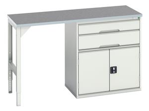 Verso Pedastal Benches with Drawer / Cupboard Unit Verso 1500x600x930 Pedastal Bench Cabinet Lino